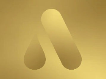 Goldenes A auf goldenem Hintergrund